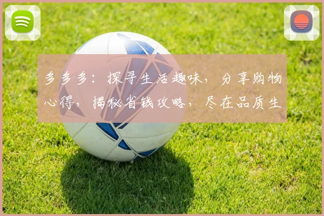 多多多：探寻生活趣味，分享购物心得，揭秘省钱攻略，尽在品质生活之道
